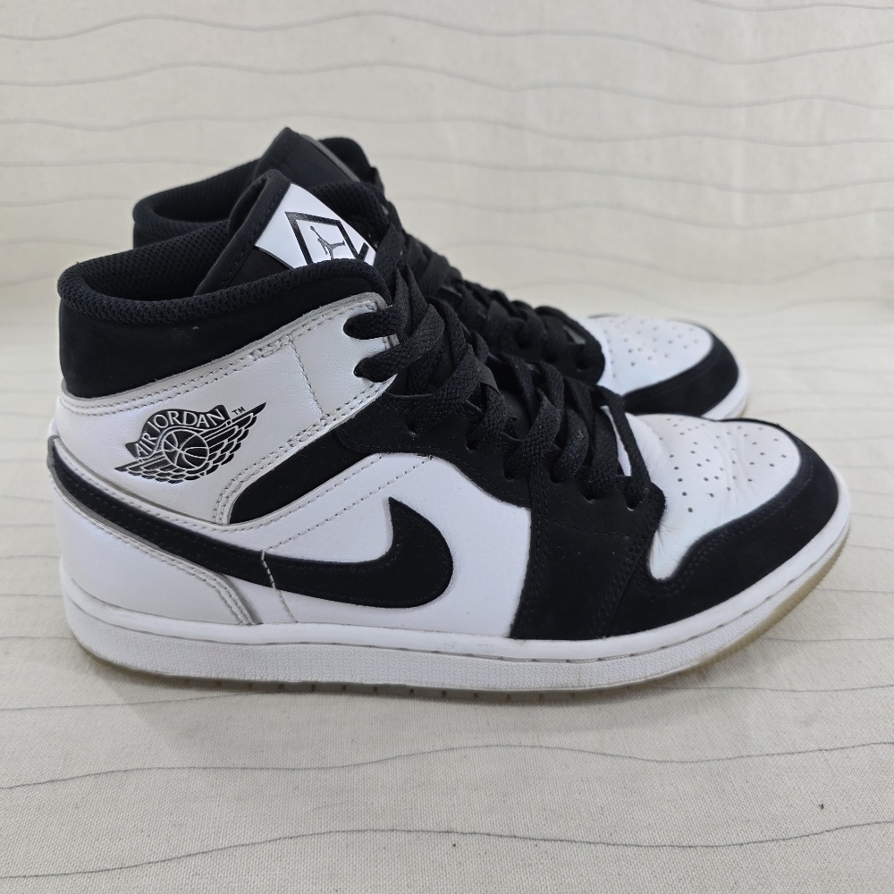 Nike Mens Air Jordan 1 Mid SE Diamond Shorts Pearl/Black Shoes DH6933-100 Size 7